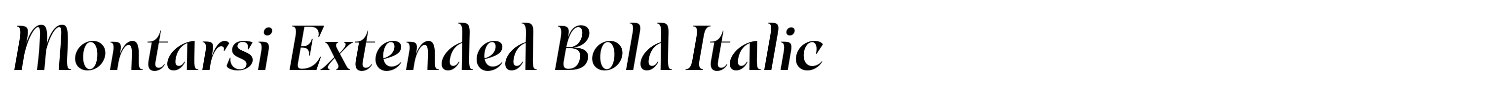 Montarsi Extended Bold Italic